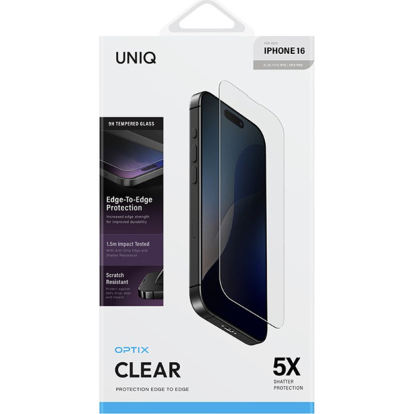 СТЕКЛО UNIQ OPTIX 16Pro (глянец безрамочное) 2
